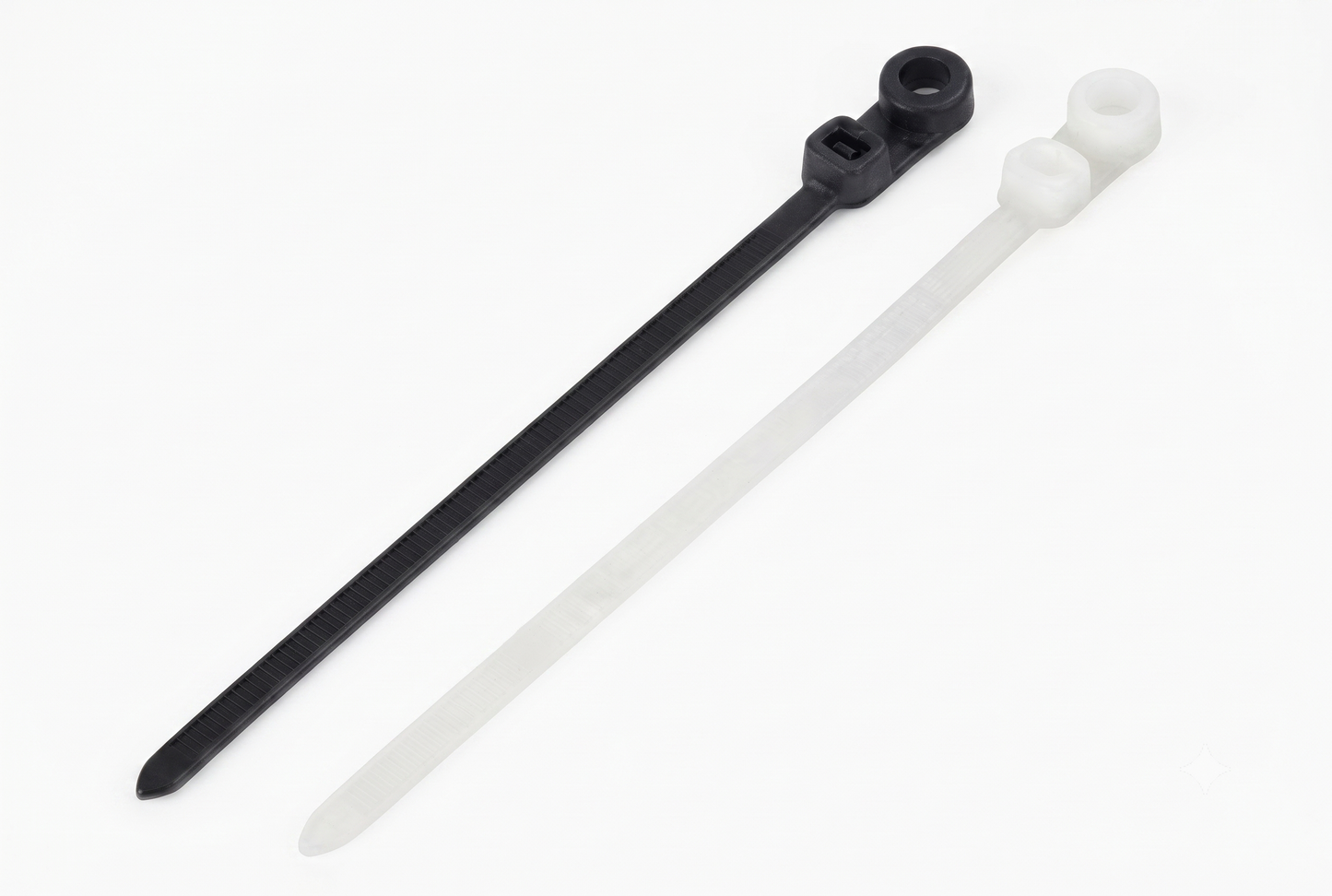 Screw Mount Cable Ties – Mounting Hole, Nylon 66 (M3–M6)