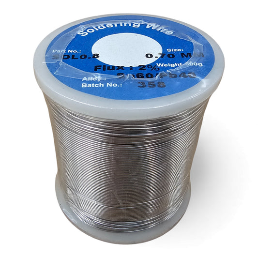 High-Grade Solder Wire – Fluxed Core Tin | 500g Roll | 0.8mm & 1.2mm Diameters