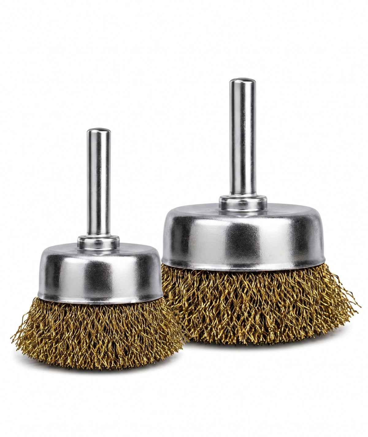 Spindle Cup Wire Brush — Drill Mounted, 6mm Shank, 50/75mm