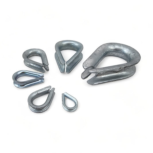 Wire Rope Thimbles Galvanised Steel Cable Loop Protectors 5mm–12mm Heavy Duty