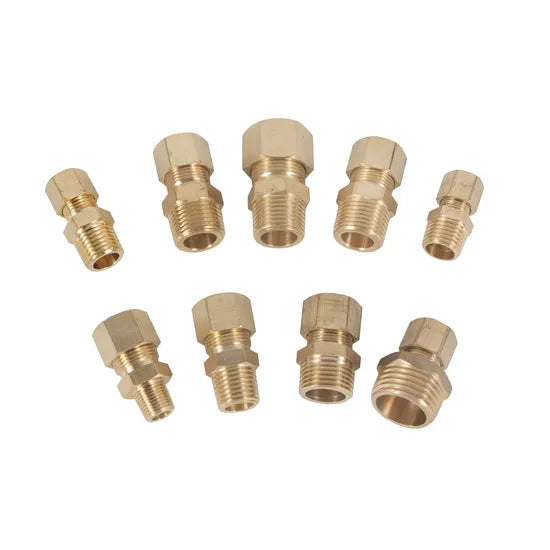 28pcs Assorted Box of Brass Tube Couplings – Metric Straight Connectors 4mm–12mm | 28 x Brass Tube Couplings