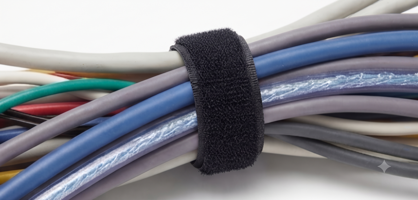 VELCRO® Brand ONE-WRAP® 16mm – Reusable Cable Ties Roll, Black