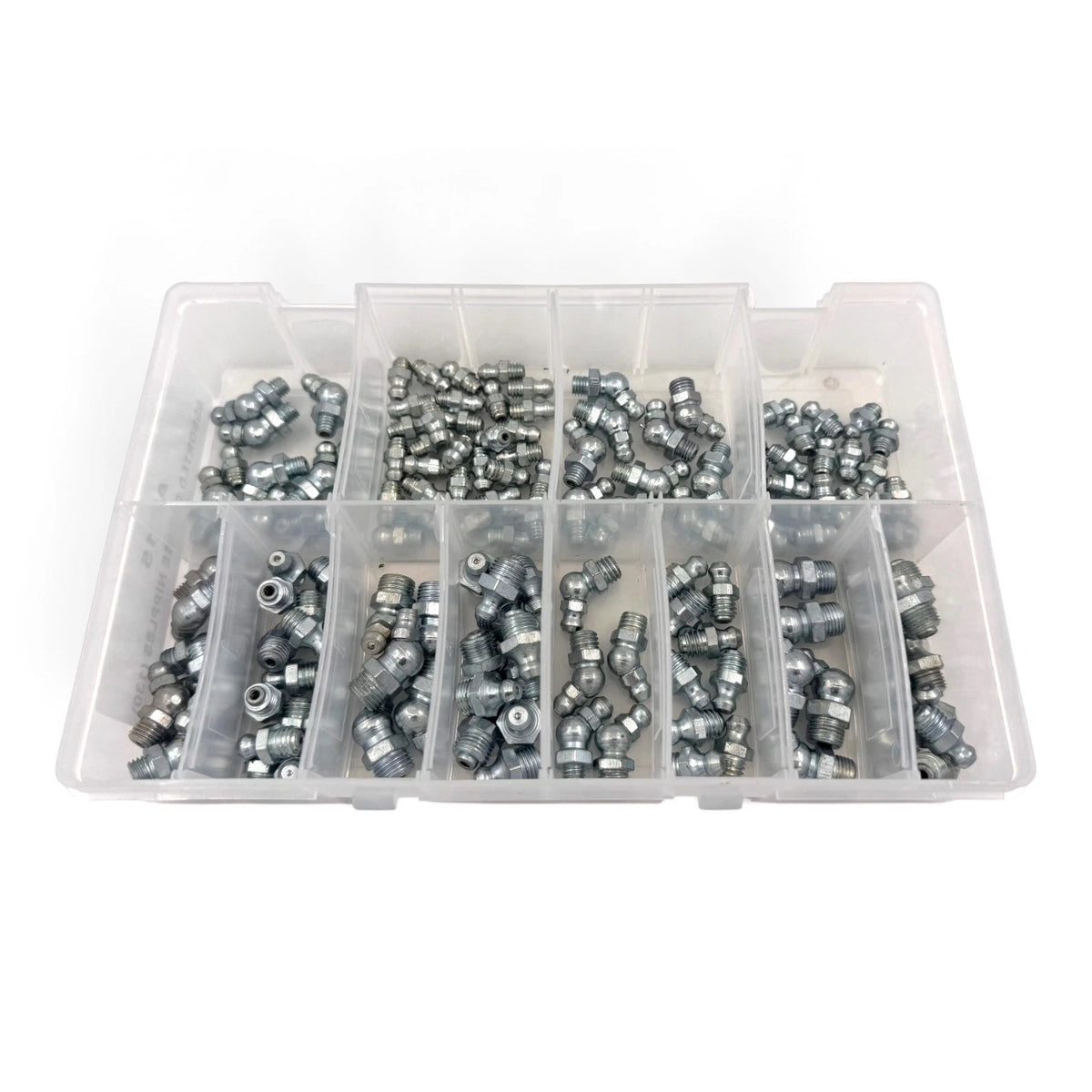 130pc Assorted Grease Nipples Box - M6, M8, M10, BSP & UNF
