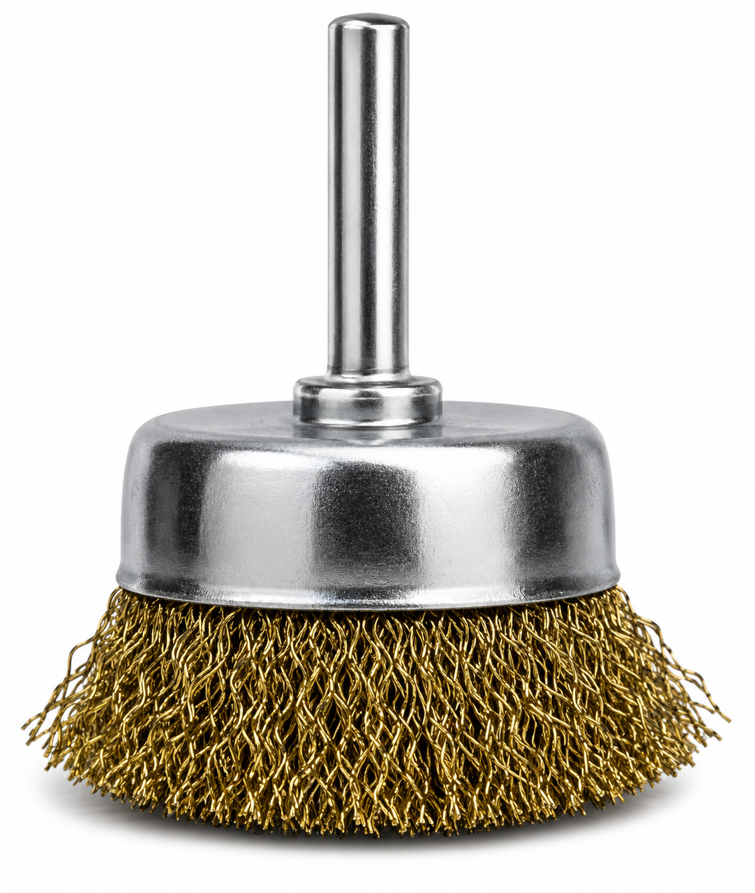 Spindle Cup Wire Brush — Drill Mounted, 6mm Shank, 50/75mm
