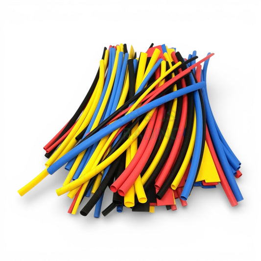 Mixed Heat Shrink Tube Wire Wrap Assorted Electrical Insulation Sleeving Tubing – Mixed Coloured Heat Shrink (200mm Length)