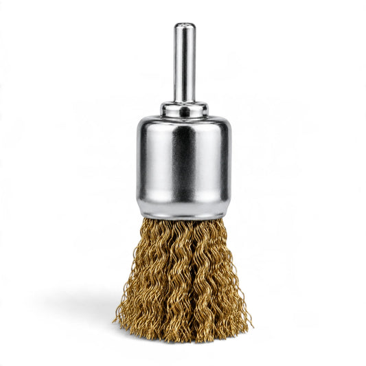 Spindle Mounted Wire Wheel Brush - Drill, 6mm Shank, Crimped or Twist-Knot