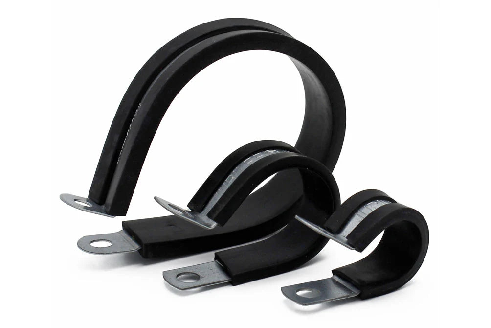 Rubber Lined P Clips – W4 Stainless Steel Hose Pipe & Cable Mounting Clips (5mm–50mm)