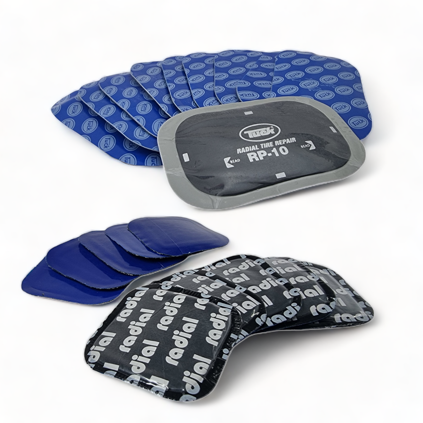 Universal Radial Tyre Repair Patches – Inner Tube Puncture Patches (45×45mm / 45×75mm)