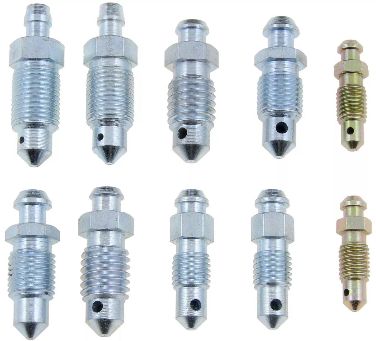 60pcs Assorted Brake Bleed Screws Set – Metric & Imperial Caliper Nipples | Partitioned Box