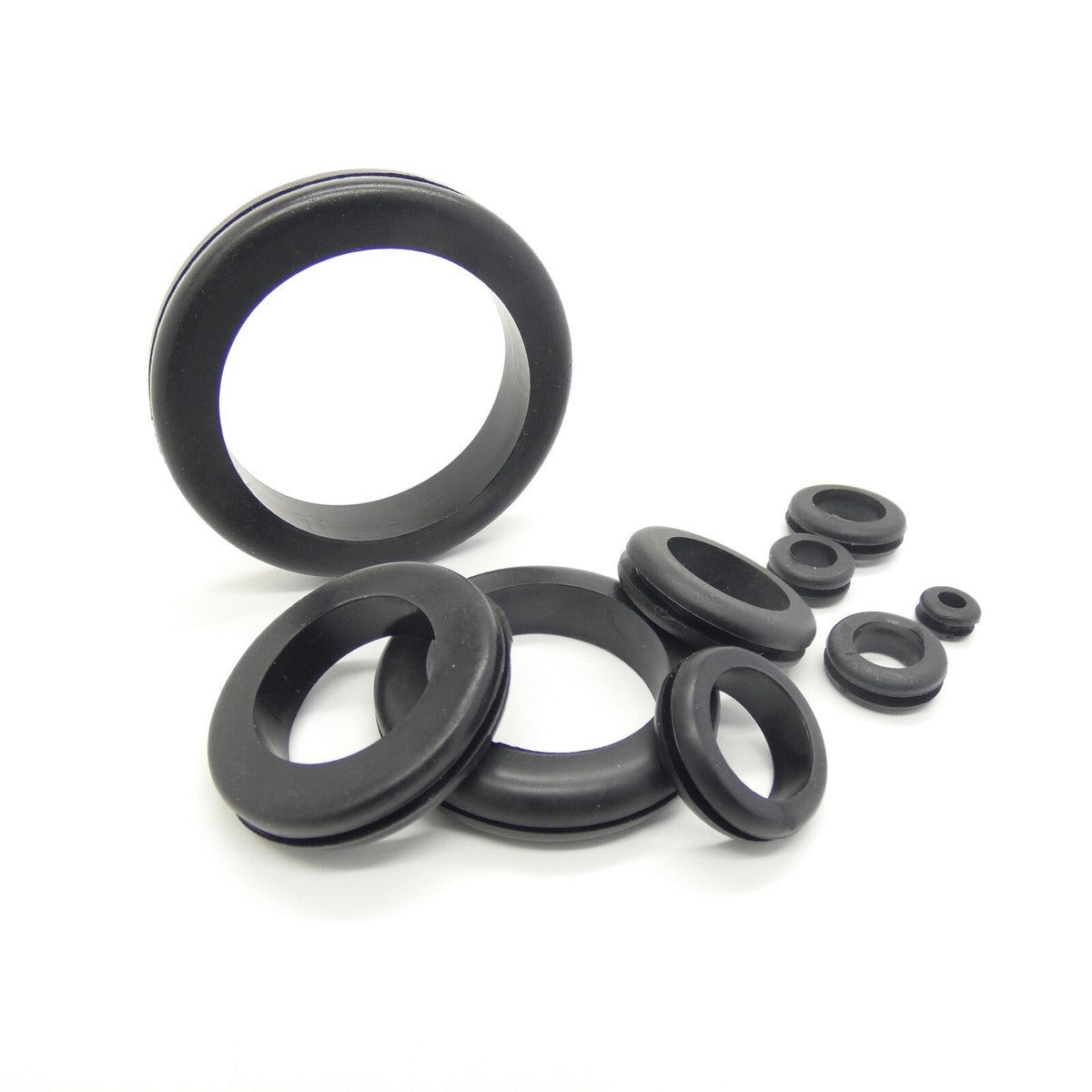 280Pcs Assorted Box of Wiring Grommets – Open Rubber Grommets 6mm–25mm | 280x Wiring Grommets