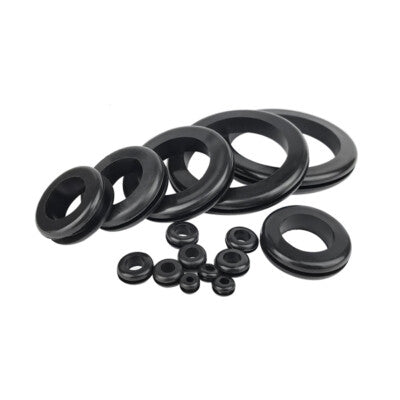 280Pcs Assorted Box of Wiring Grommets – Open Rubber Grommets 6mm–25mm | 280x Wiring Grommets