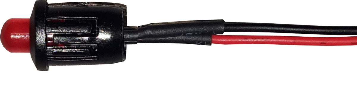 Flashing LED Indicator Light - Red, 12V, 8mm, Dummy Alarm / Immobiliser